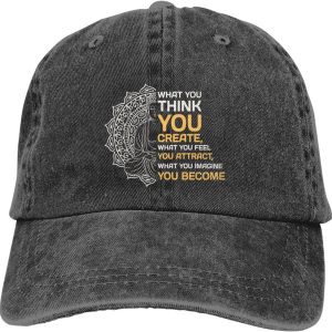 Yoga Skull Baseball Cap Adjustable Cotton Hat for Men and Women